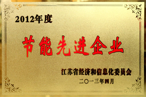 凯发k8国际被评为“2012年度江苏省节能先进企业”